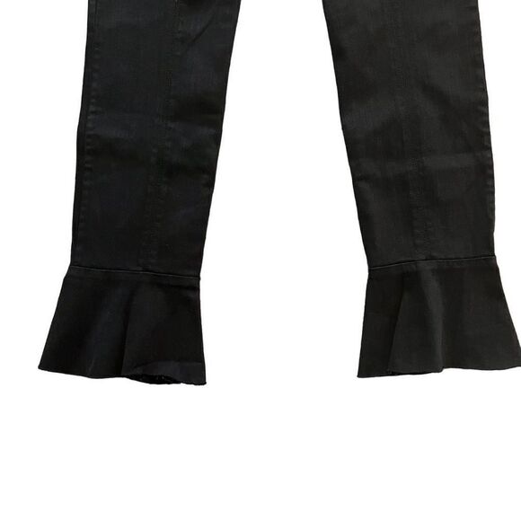 ZARA Black High Waisted Zipper Jeggings Jeans Size 2 - Picture 2 of 6